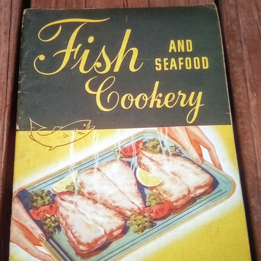 Vintage 1940s-50s Fish & Seafood Cookery Cookbook - Mid-Century Fish Co.